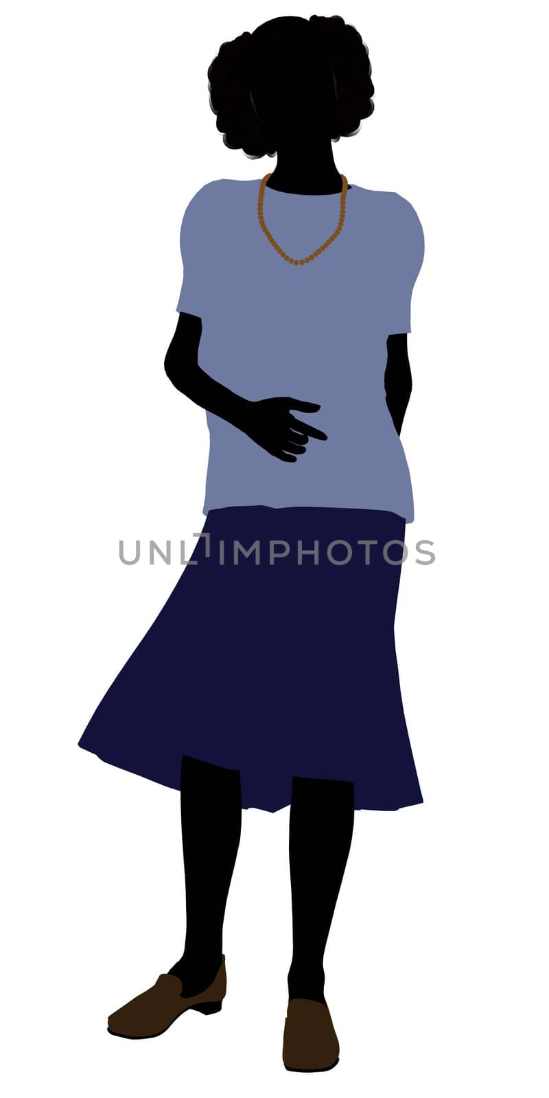 Grandmother silhouette illustration on a white background