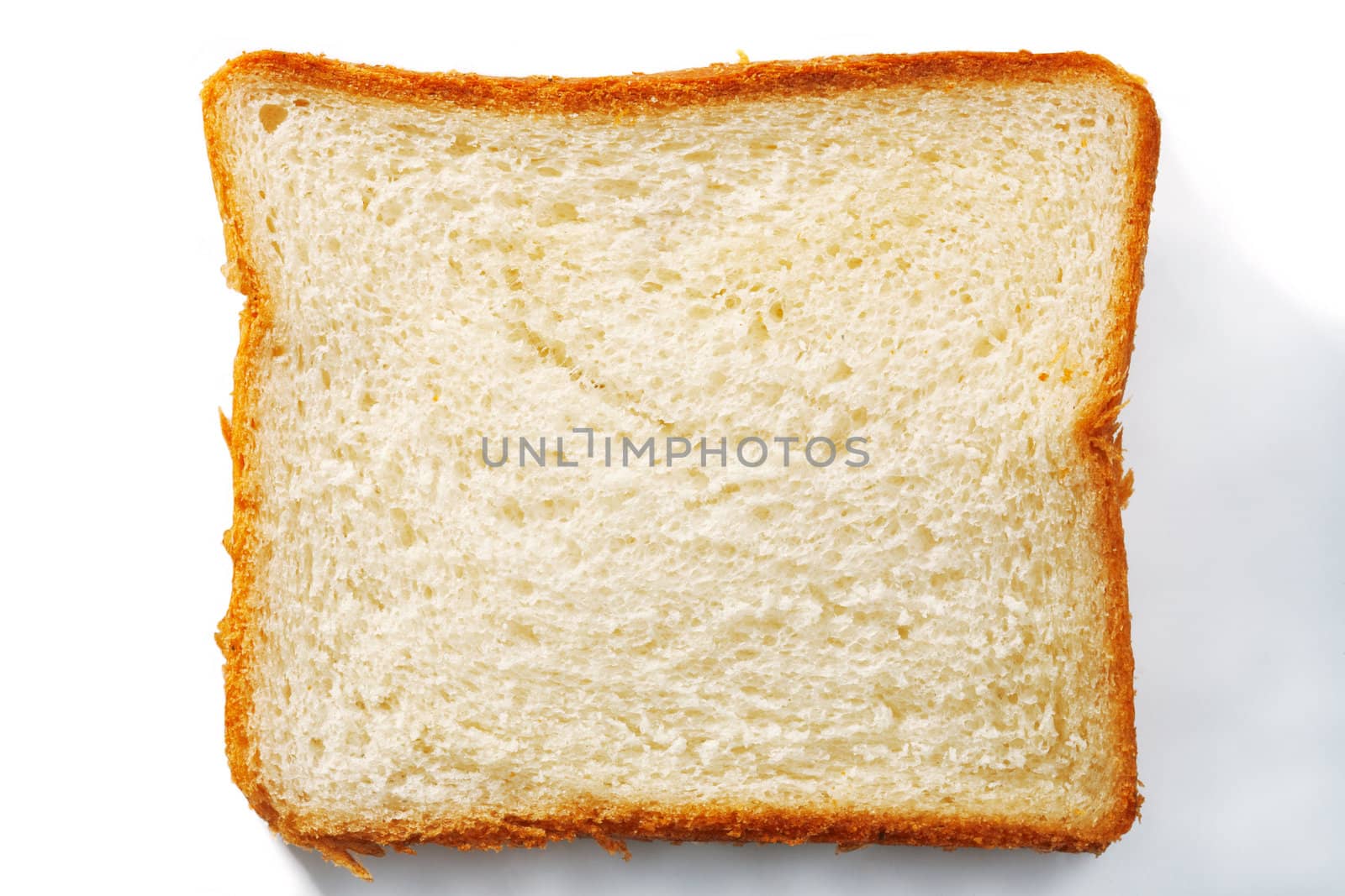 One  wheat toast on white background. The file includes a clipping path.  Professionally retouched high quality image.