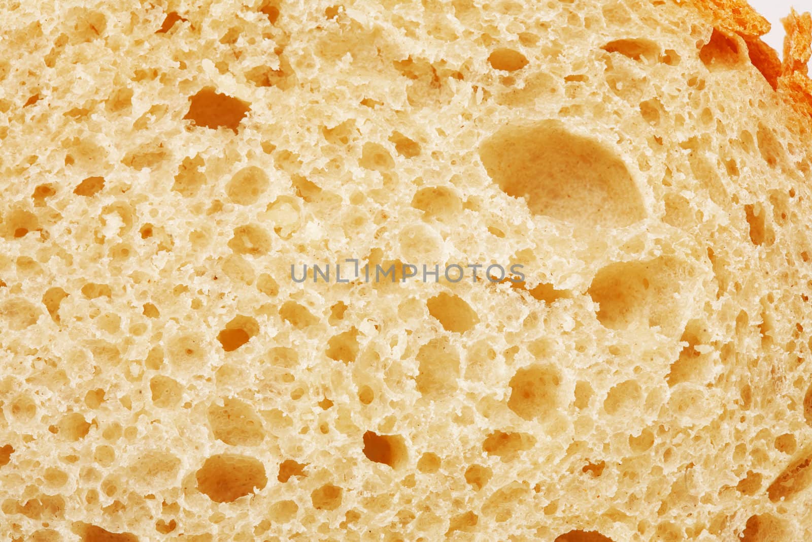 Texture of wheat bread. Close-up view.
