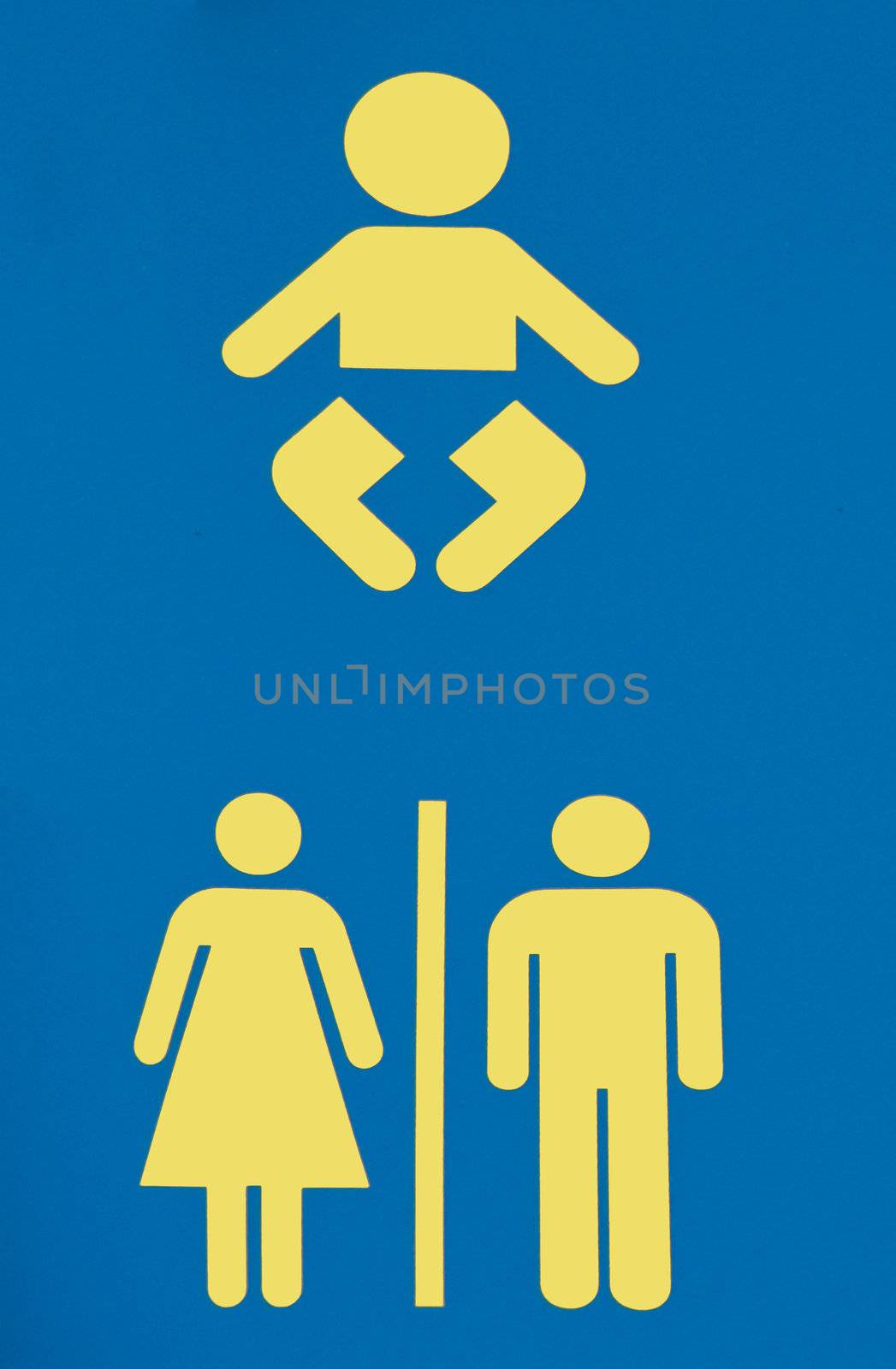 Restroom sign by Claudine