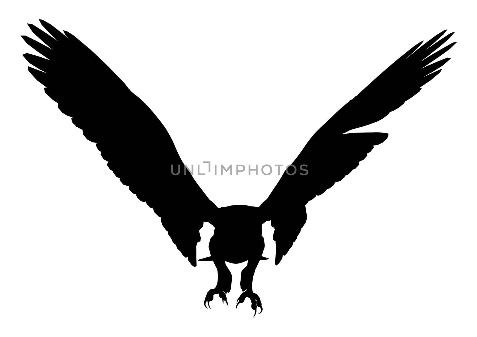 Black eagle art illustration silhouette on a white background