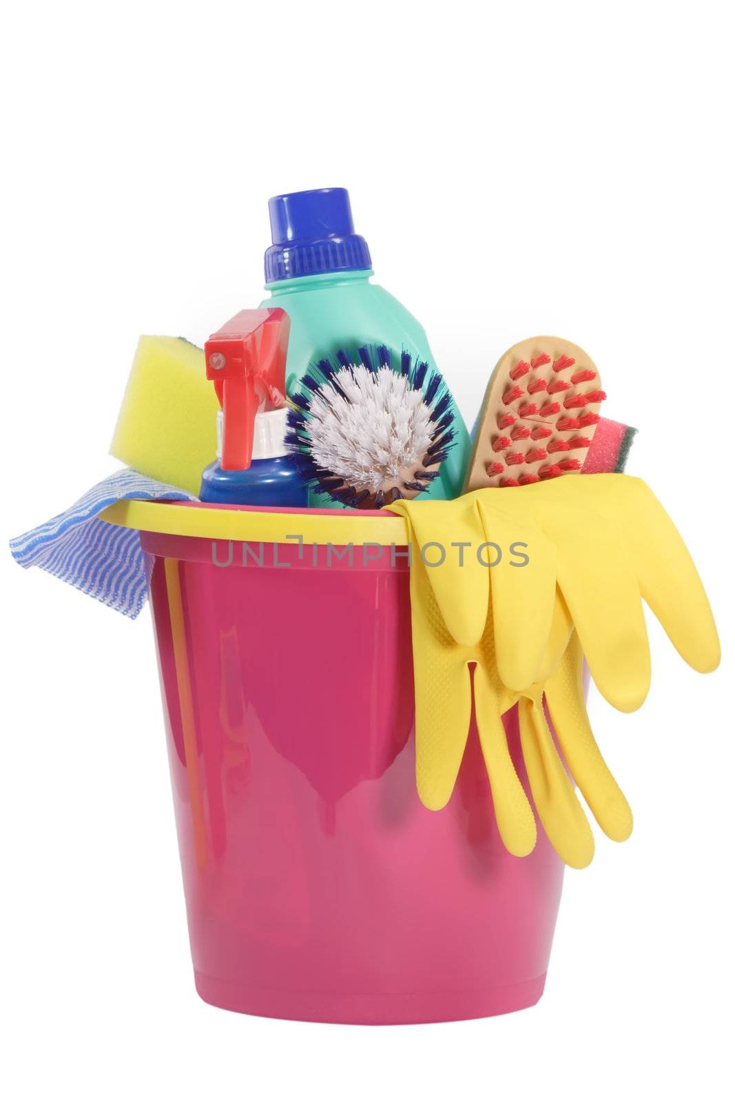 Cleaning Equipment on bright Background

