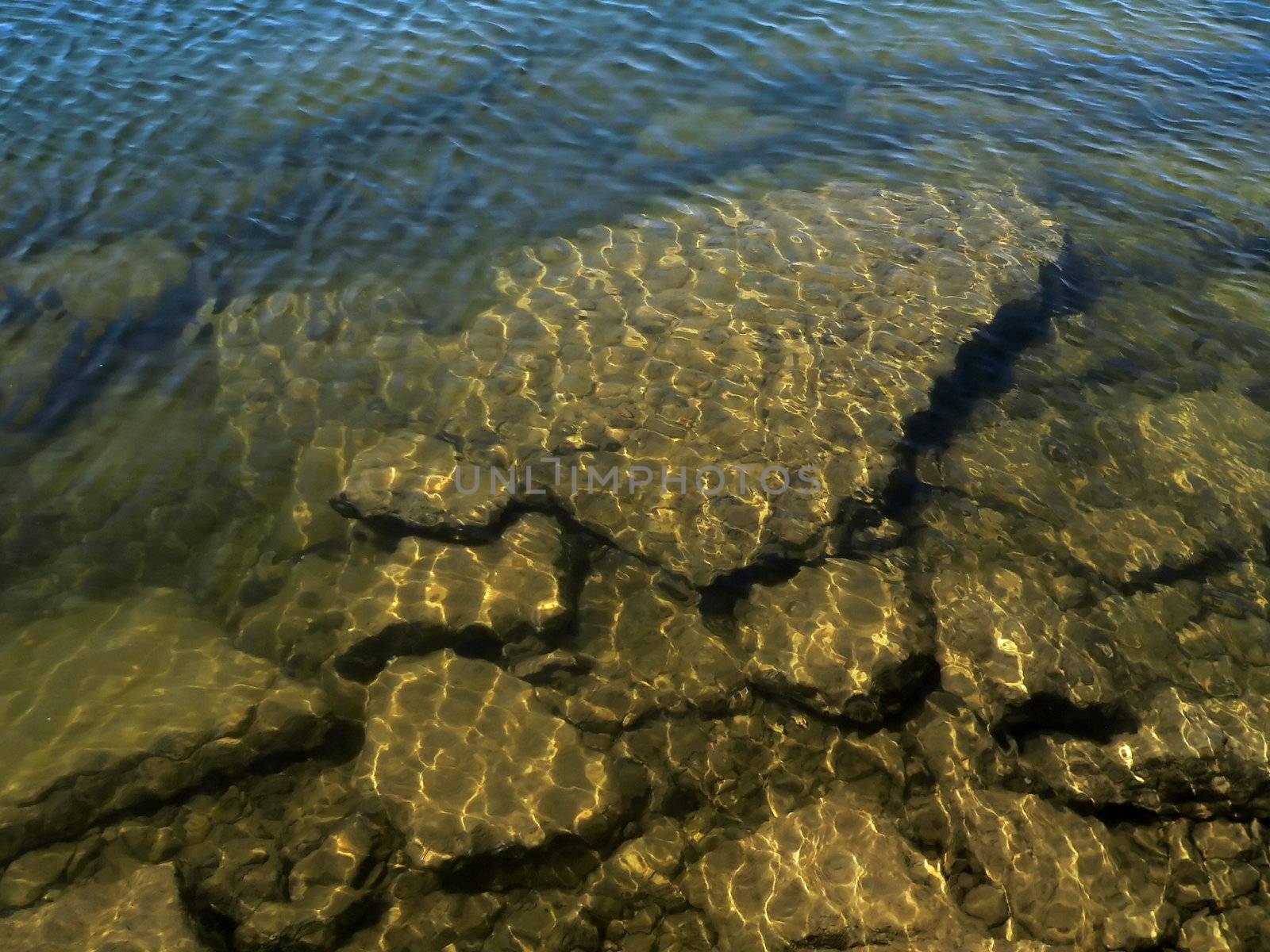 Series of the texture (Sea pebbles under the water)