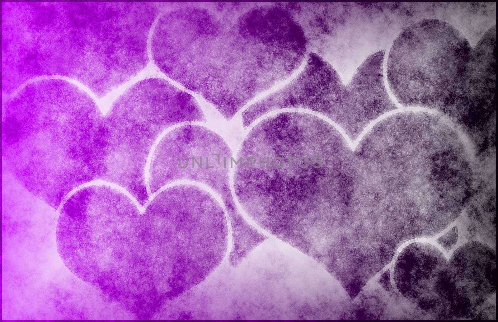 Love Laid Out as a Heart Background