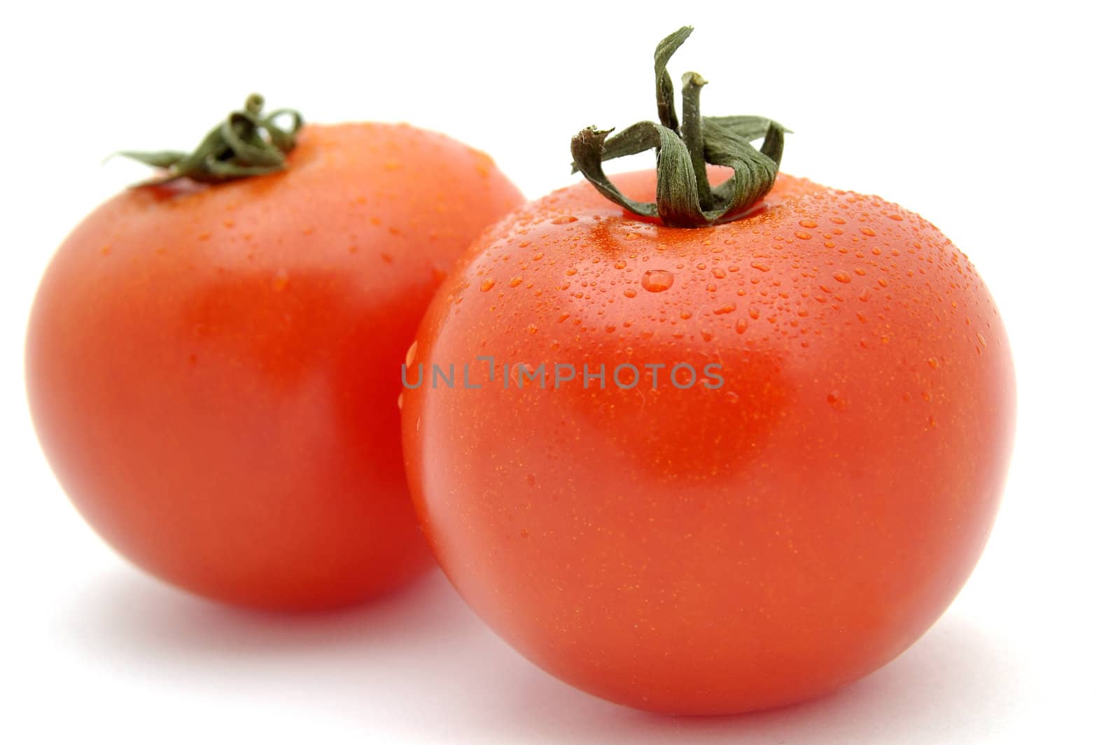 Tomatoes on the white by pmaks