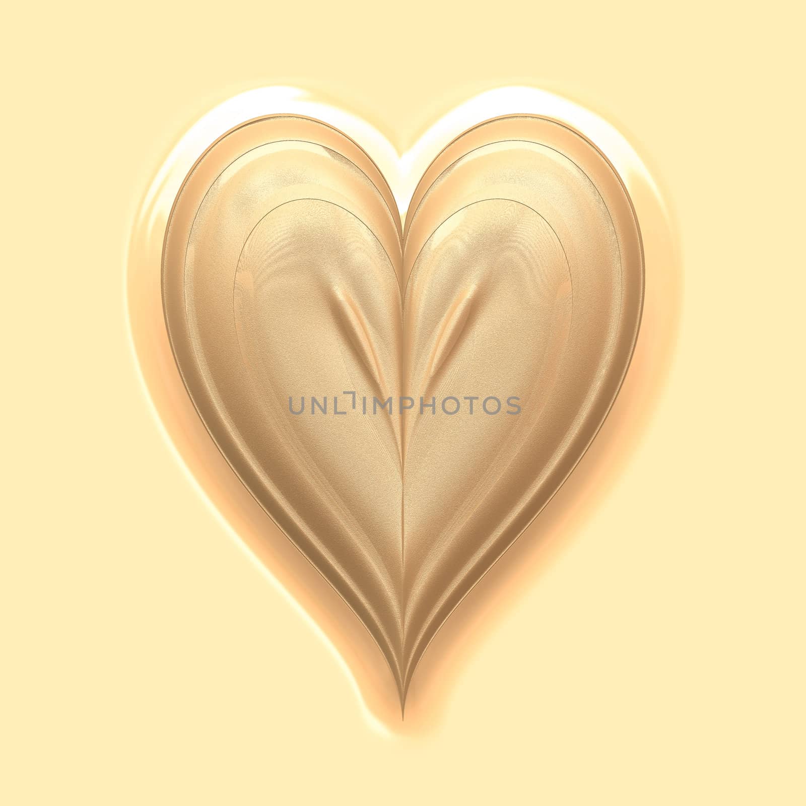 soft gold heart by clearviewstock