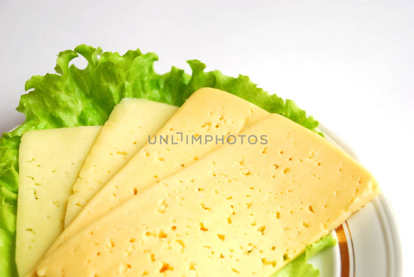 Close up of a peaces of cheese