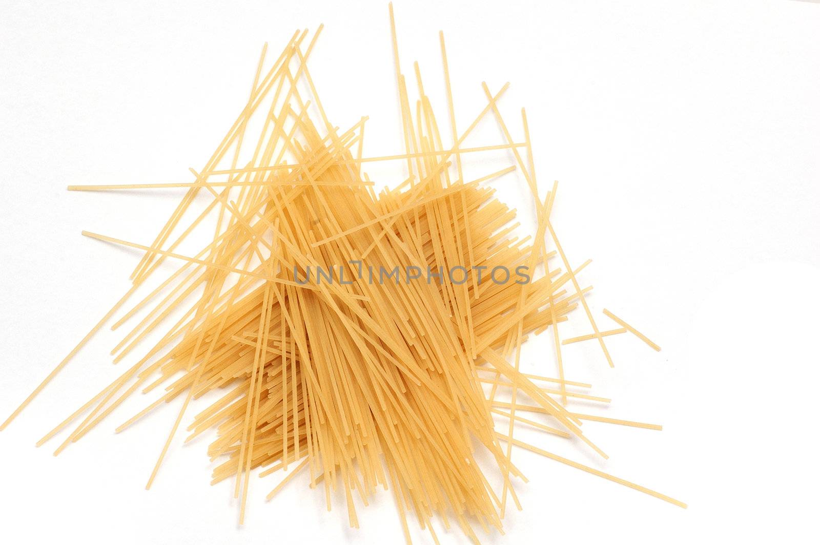 Some spaghetti isolated on white