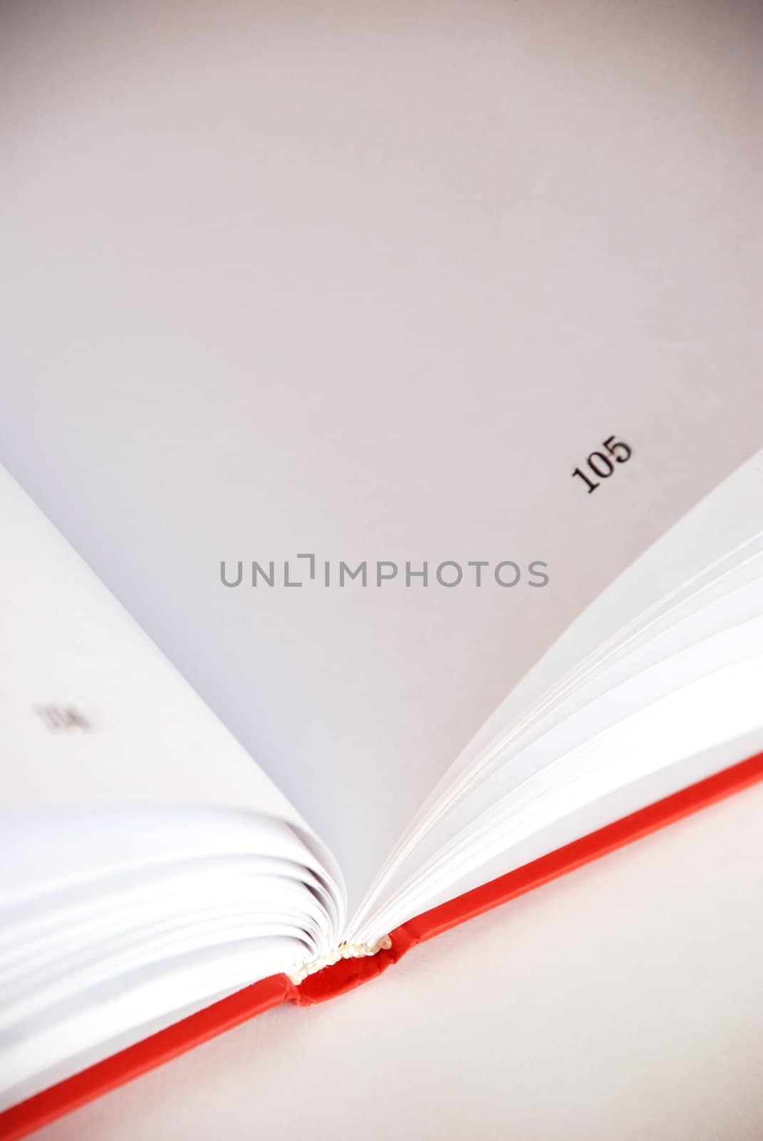 Open book on white background