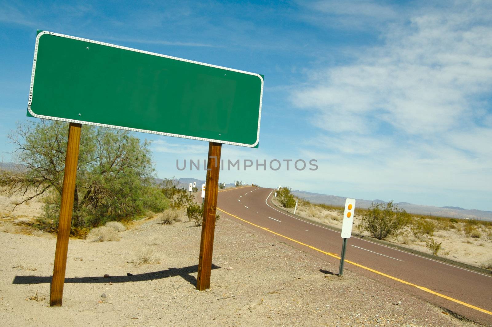 Blank Road Sign - Ready for your own message.