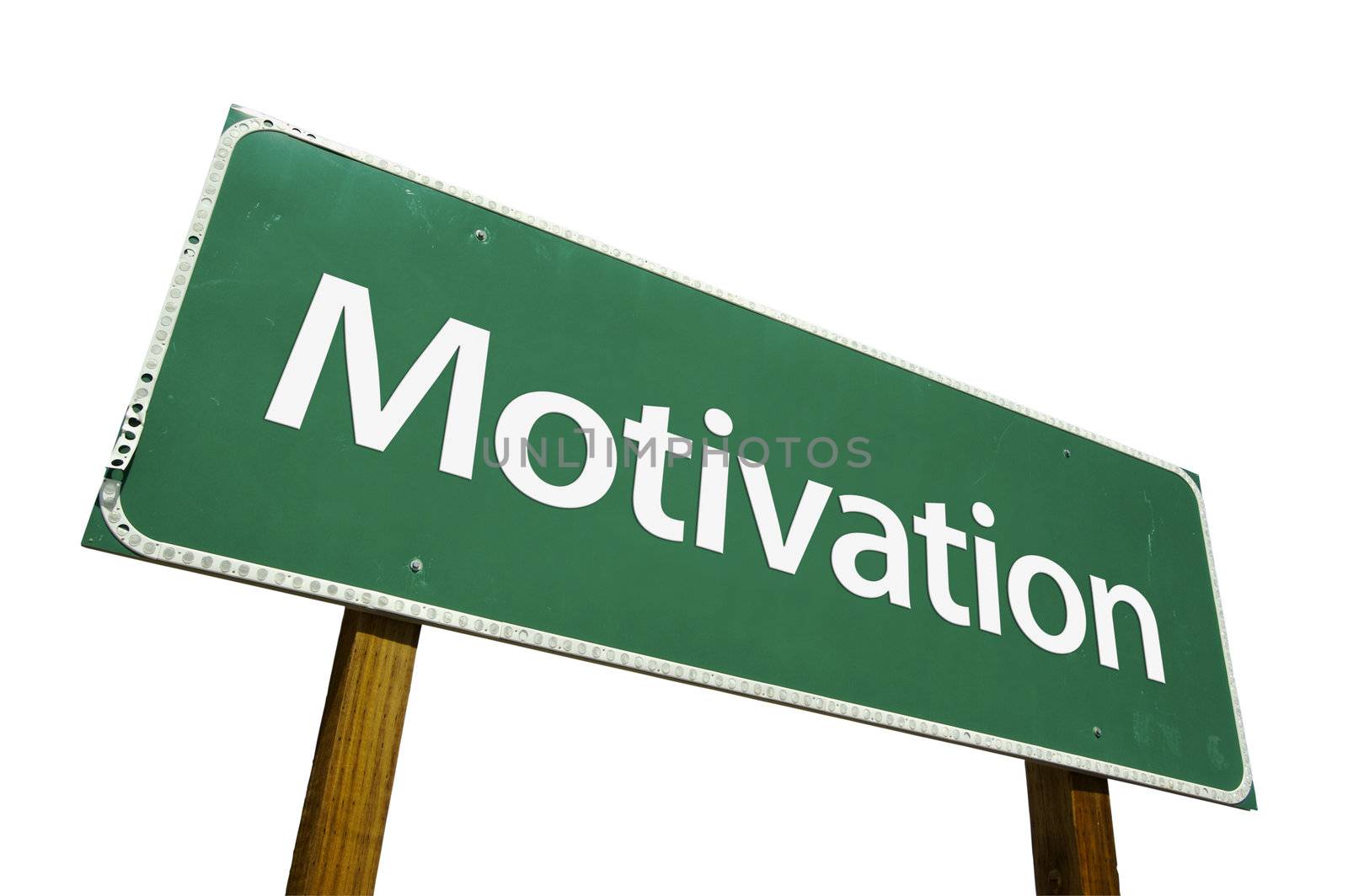 Motivation Road Sign with Clipping Path by Feverpitched