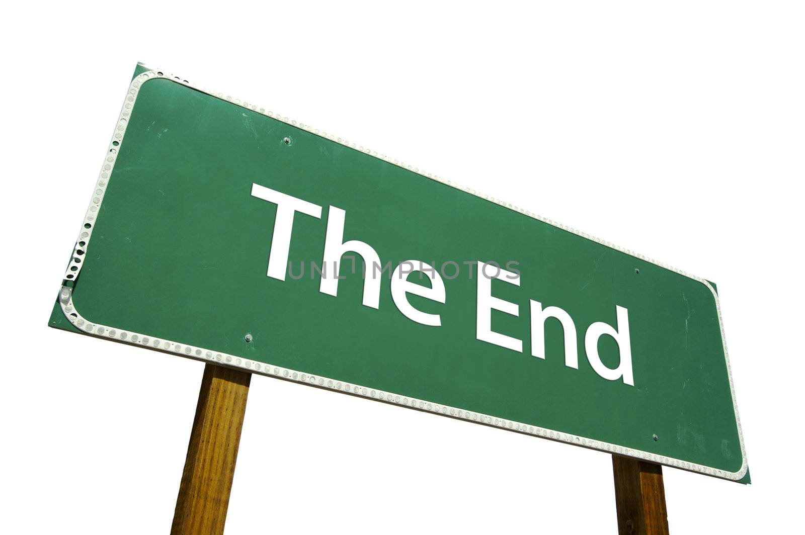 The End Road Sign with Clipping Path by Feverpitched