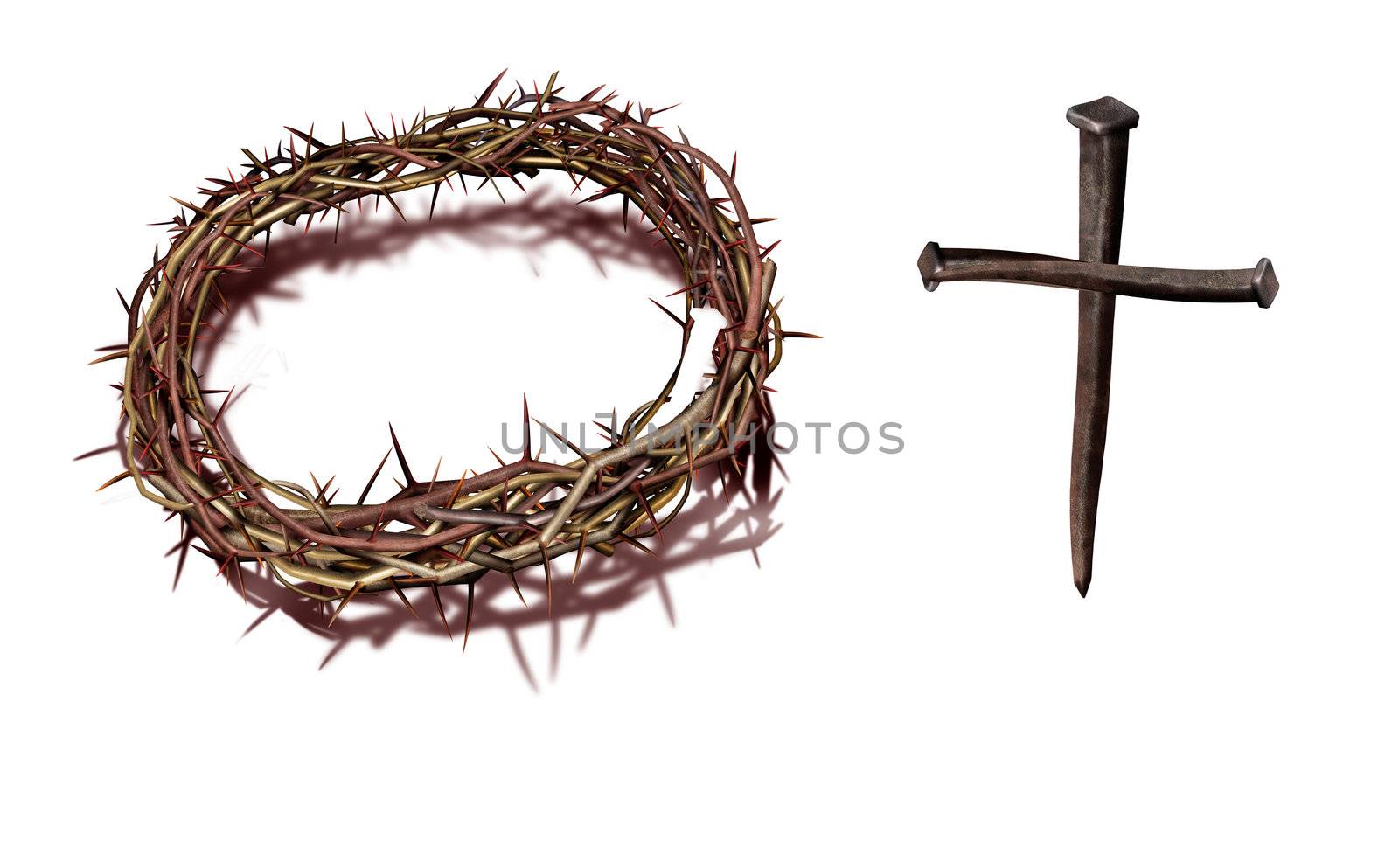 A nice combination with cross which consists nails