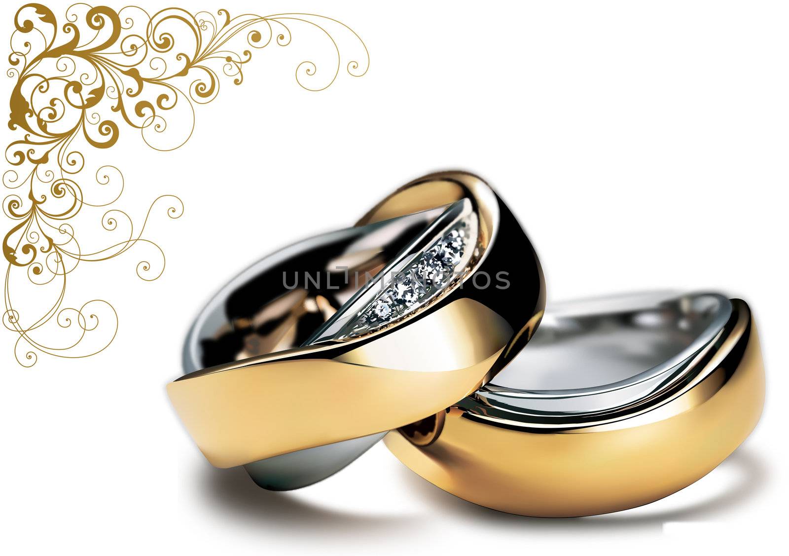 Nice shining wedding rings for your wedding design