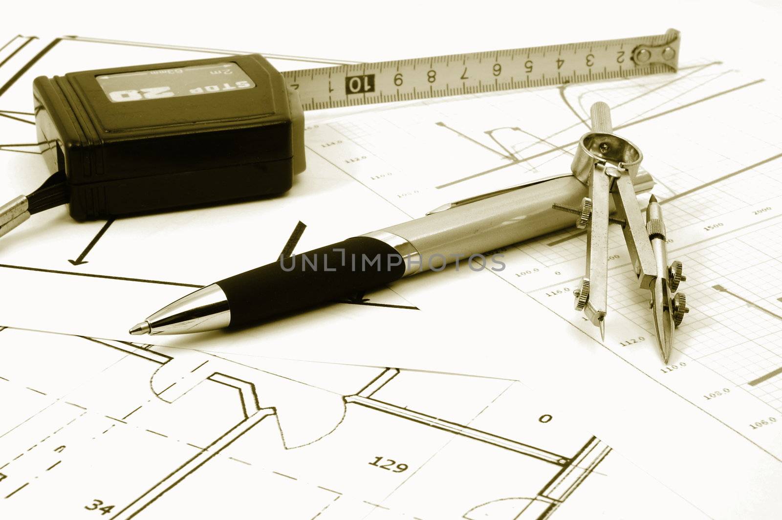plan of residential real estate from architect