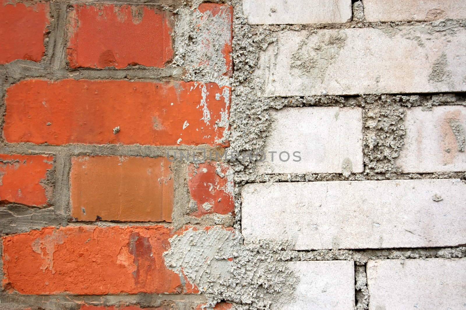 brick wall of a house as a background
