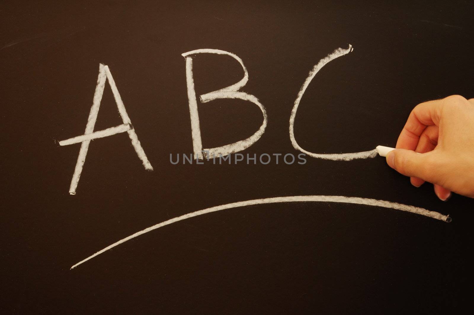 education learning or school concept with chalkboard