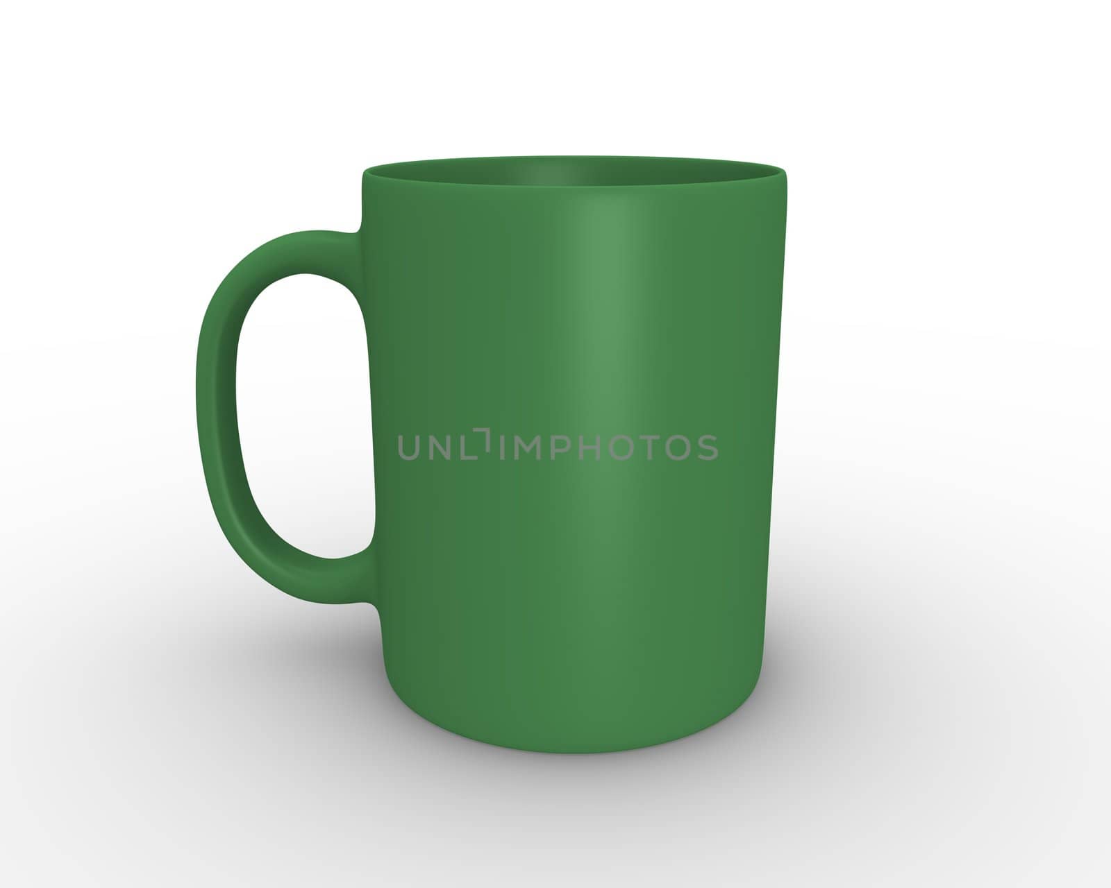 3D rendered illustration of green tea/coffee mug
