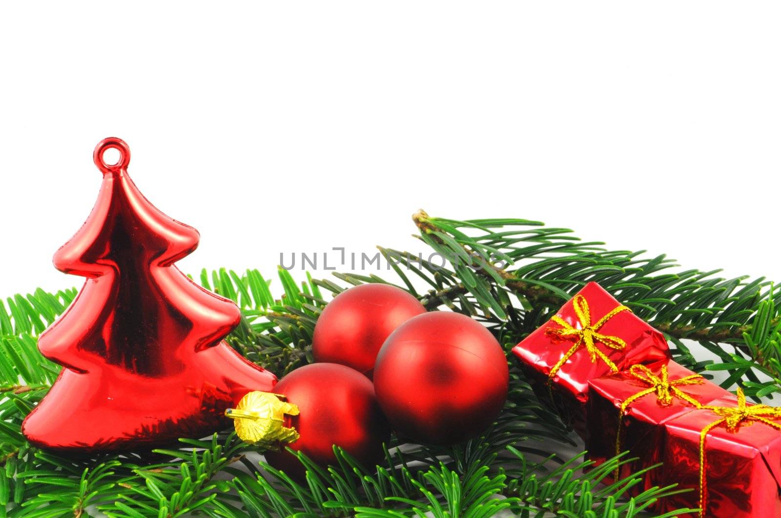 christmas holiday decoration with red and green colors