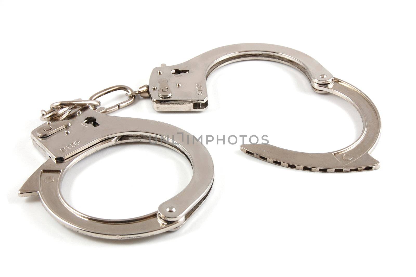 simple Handcuff isolated on a white background.