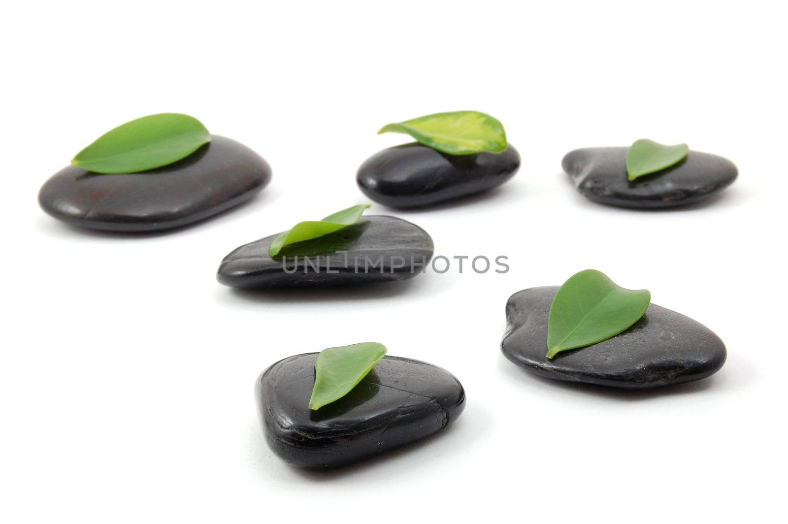 zen stones isolated on a white background