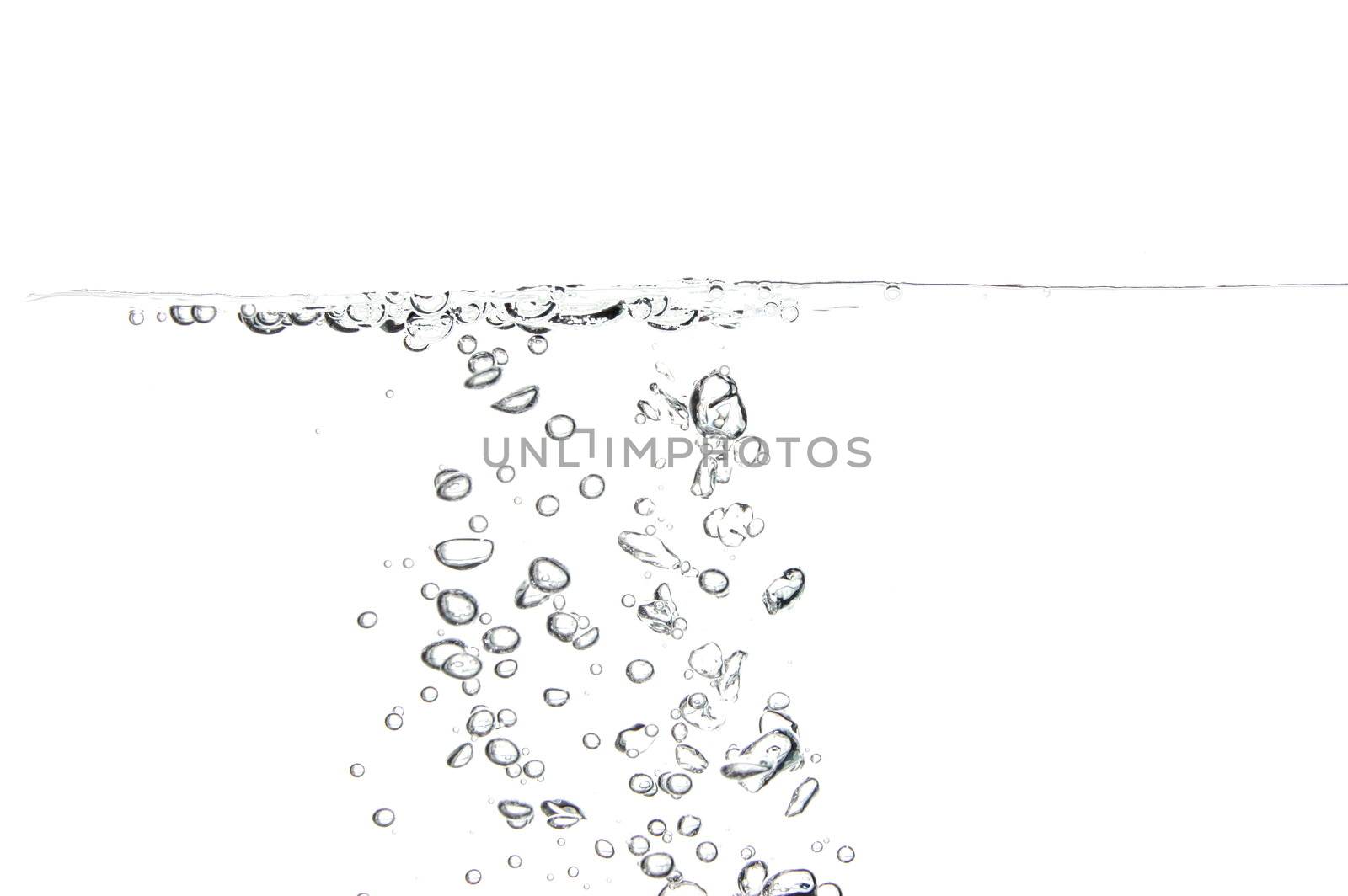 fresh and clean water with bubbles background
