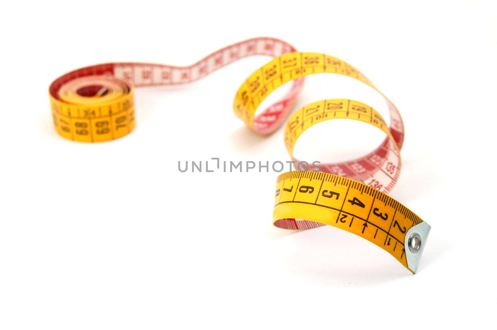 measuring tape isolated on a white background