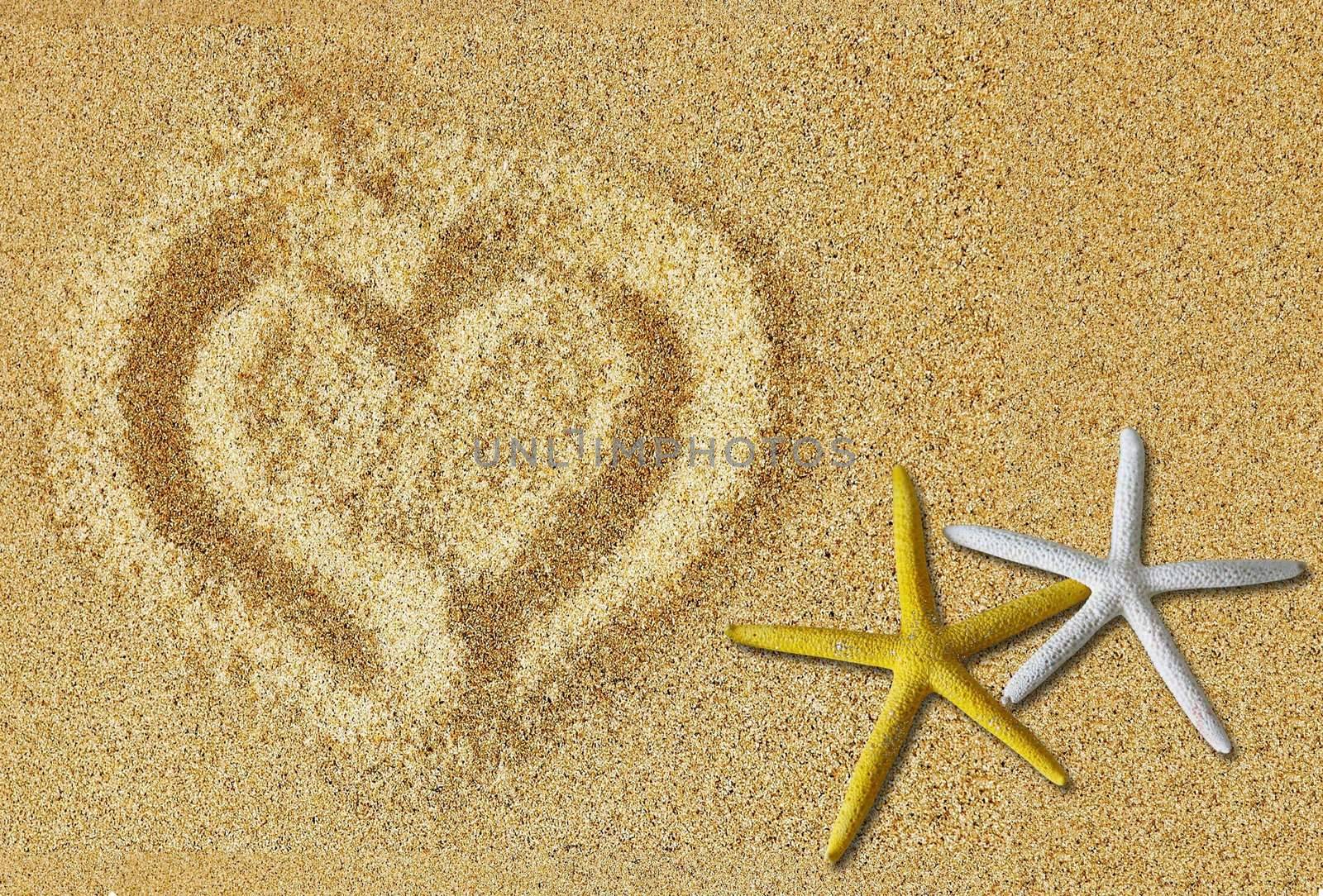 Heart on the sand by git