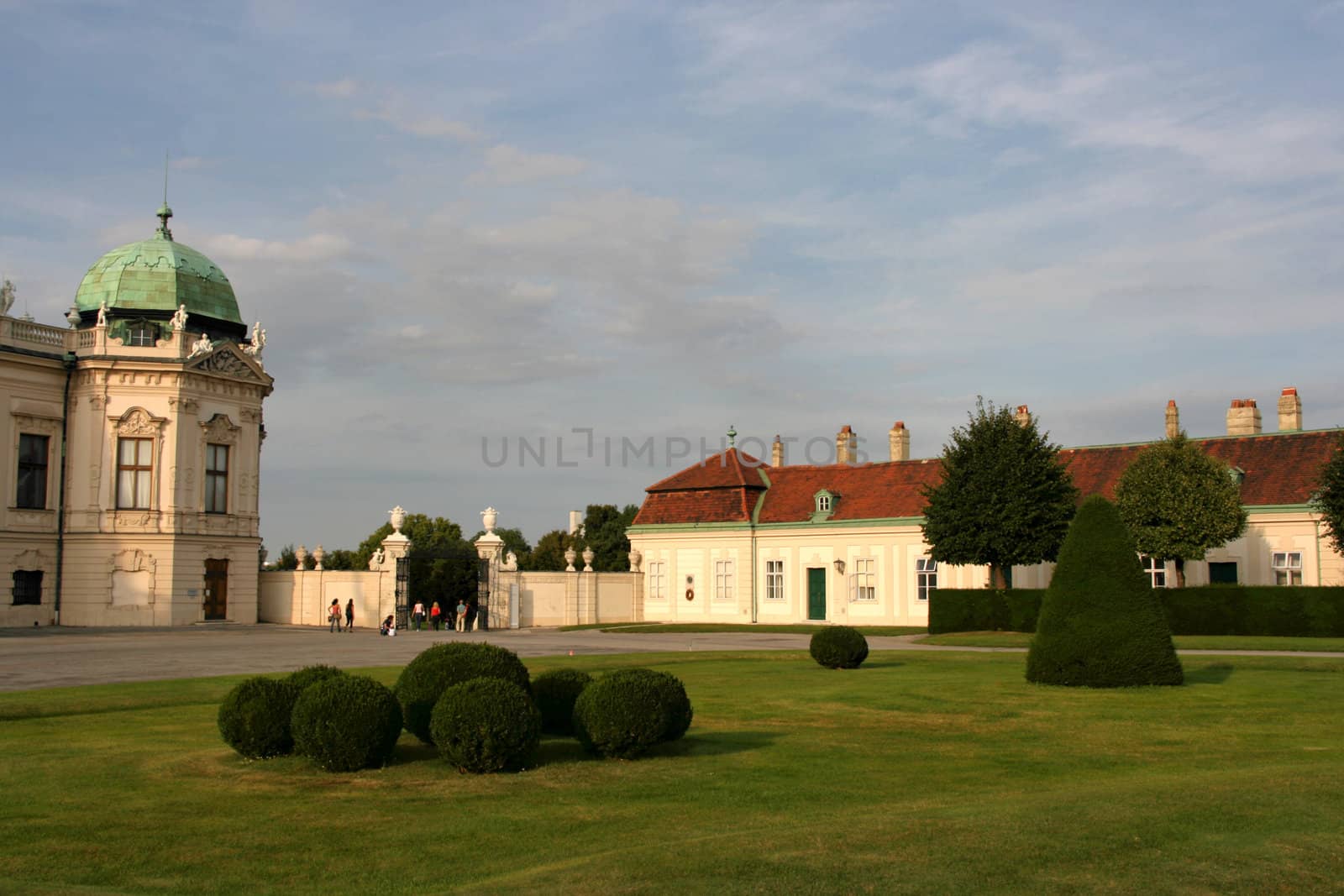 Belvedere Castle gardens in Vienna, Austria. Famous travel destination.