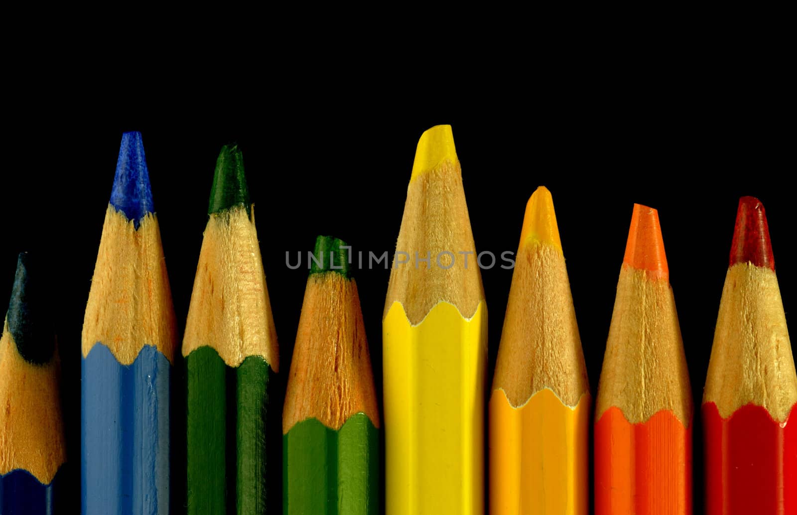 rainbow, color pensils