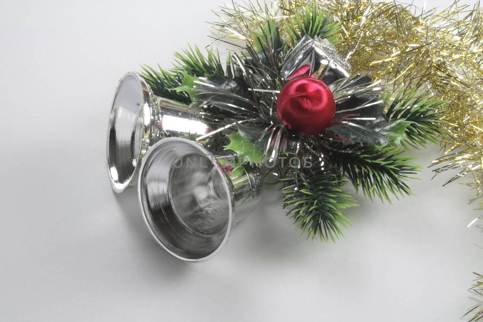 christmas silver bell decoration by leafy