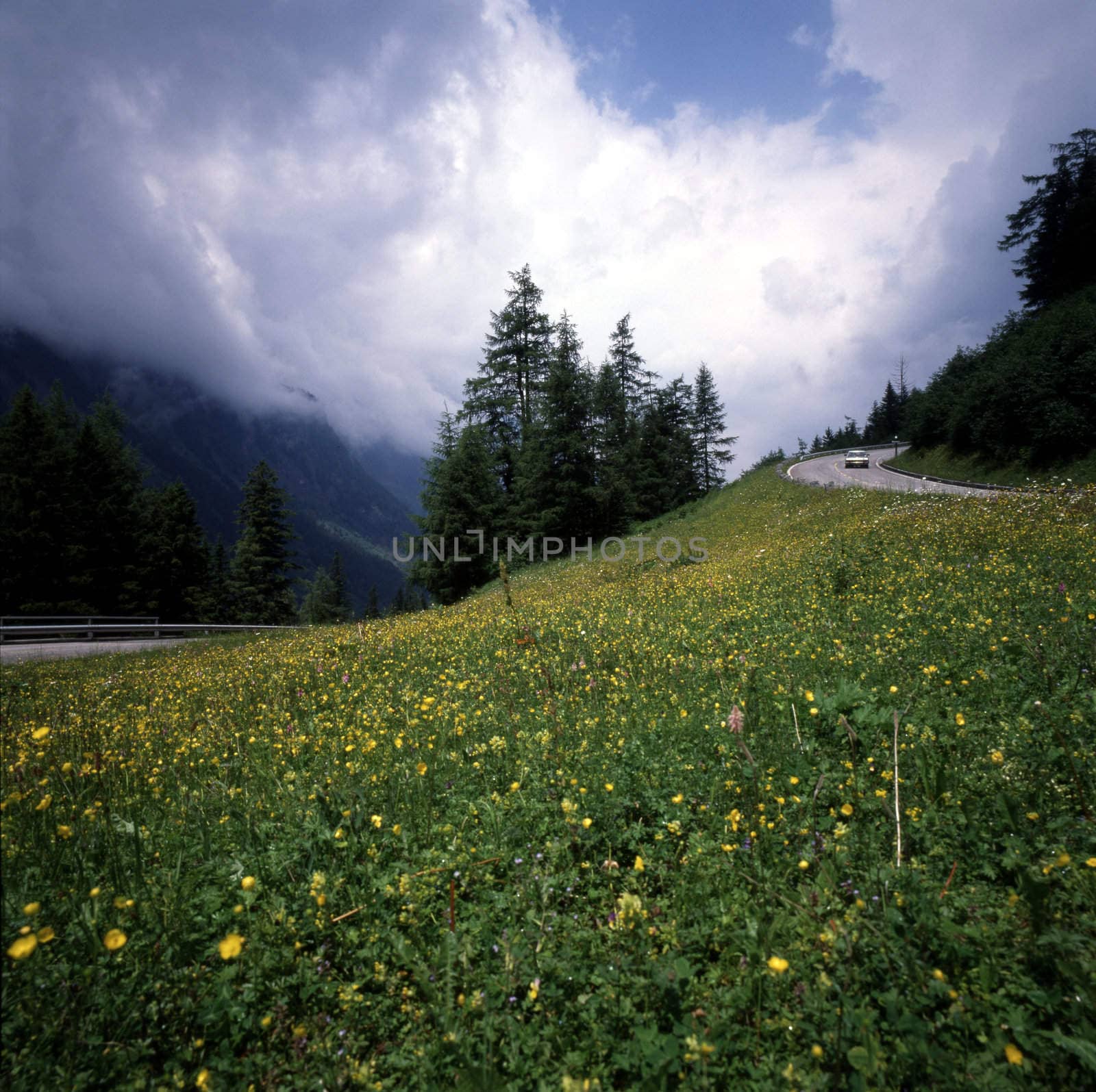 Road to Grossglockner in Austrian alps
