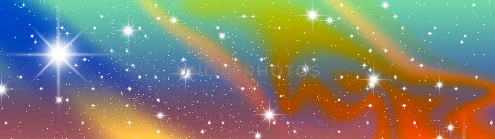 Space color. A congestion of stars