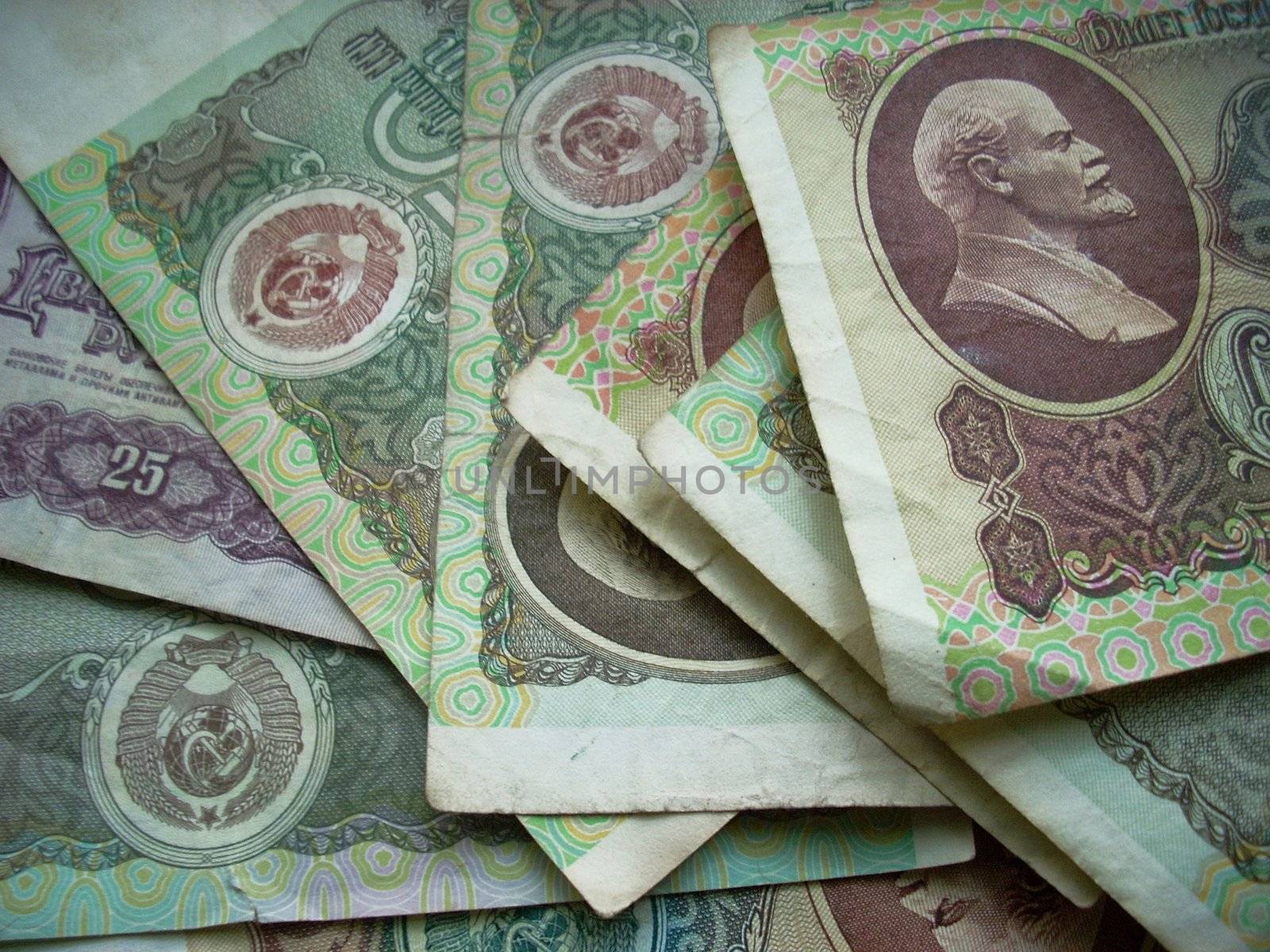 These are some retro soviet banknotes. Many years ago it was a very big treasure….