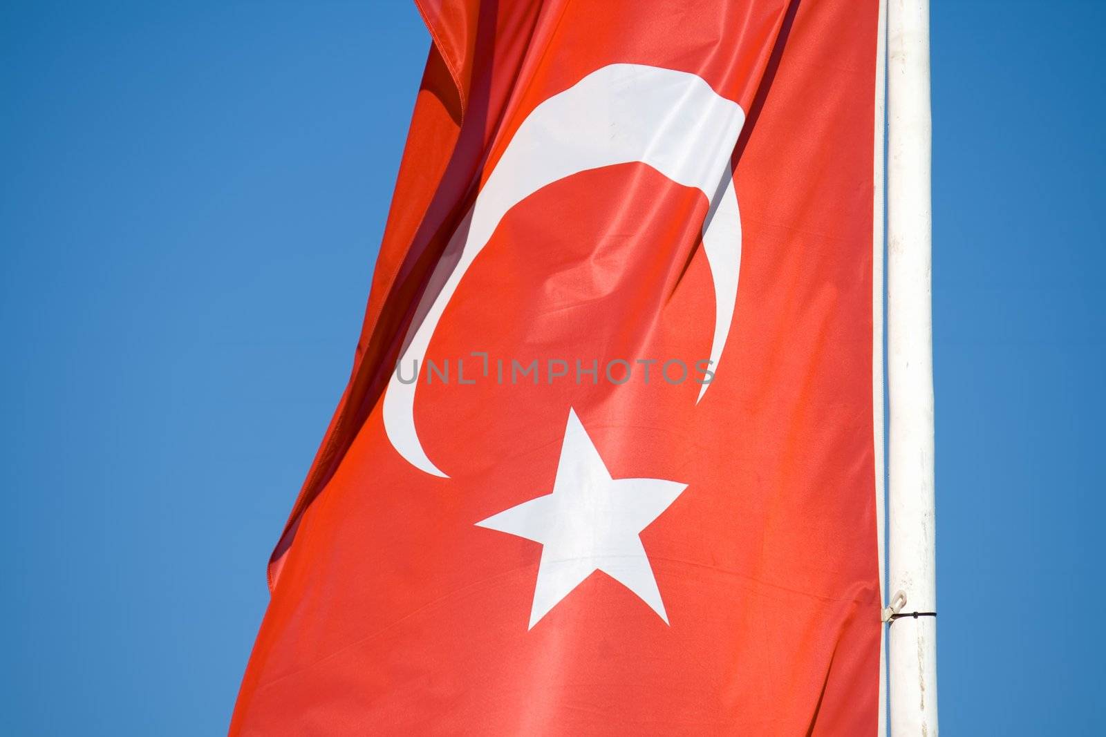 Turkish Flag in the Wind