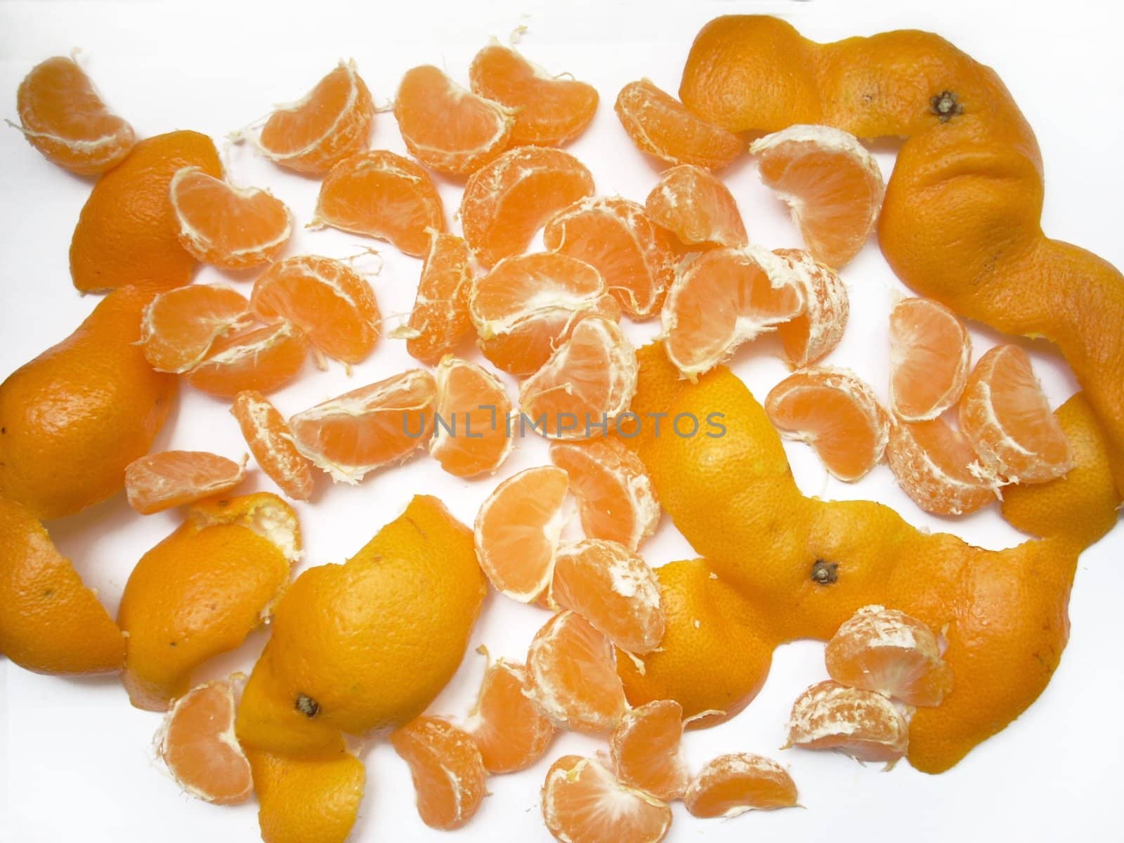mandarin’s lobules and peel  by DOODNICK