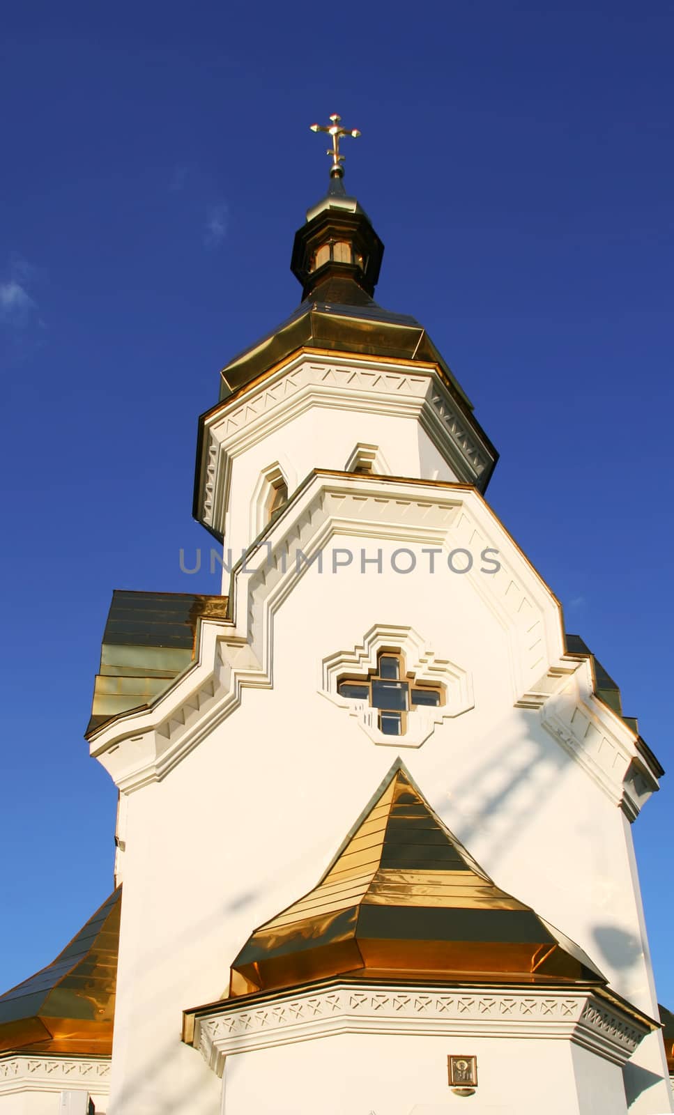 Small church on Dniepr river in Kiev, Ukraine