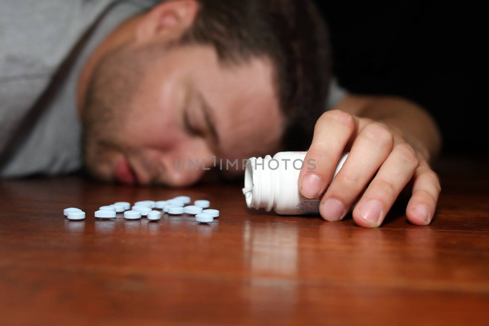 Man appearing to have overdosed on pills