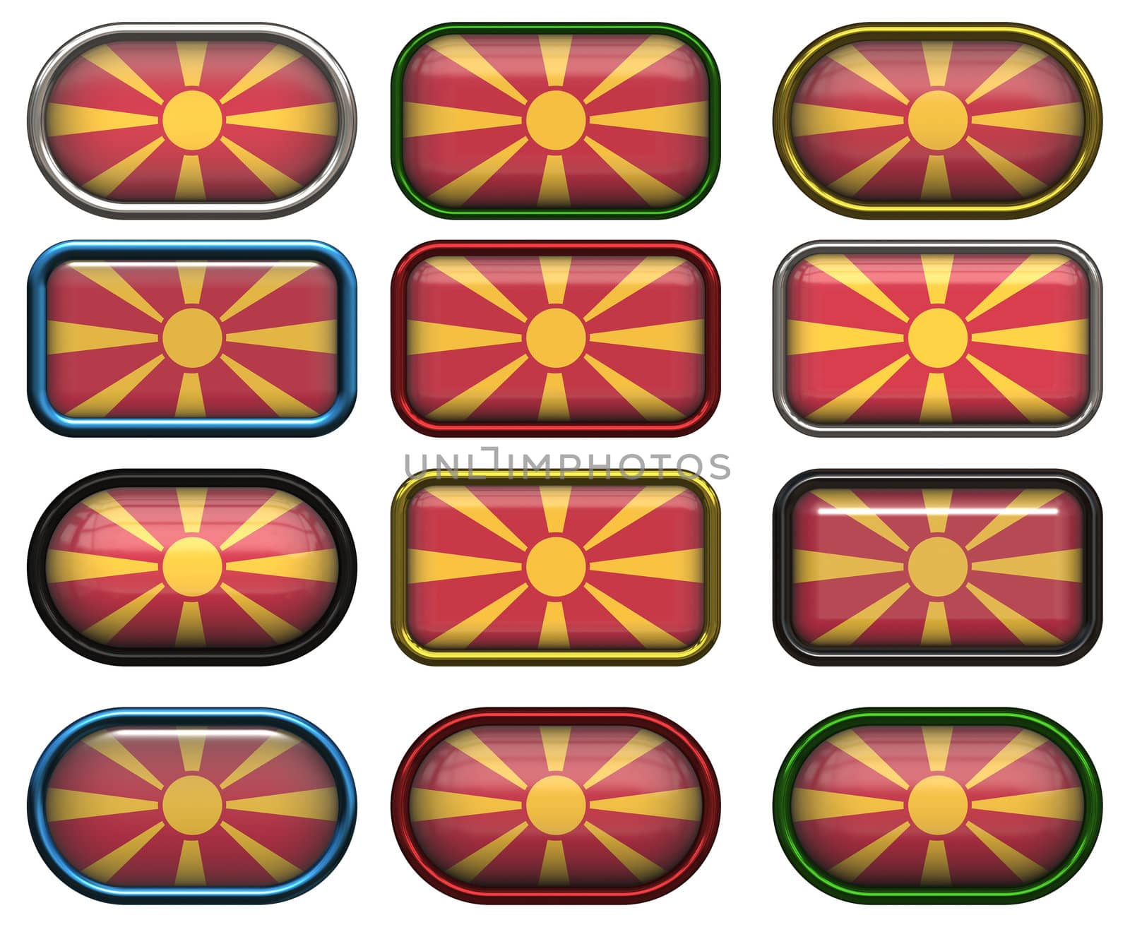 twelve Great buttons of the Flag of Macedonia