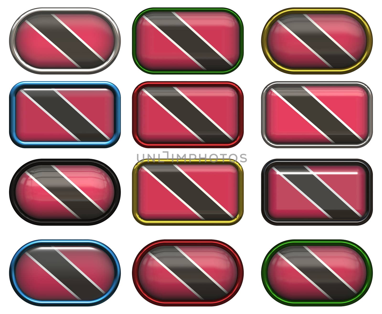 twelve Great buttons of the Flag of Trinidad and Tobago