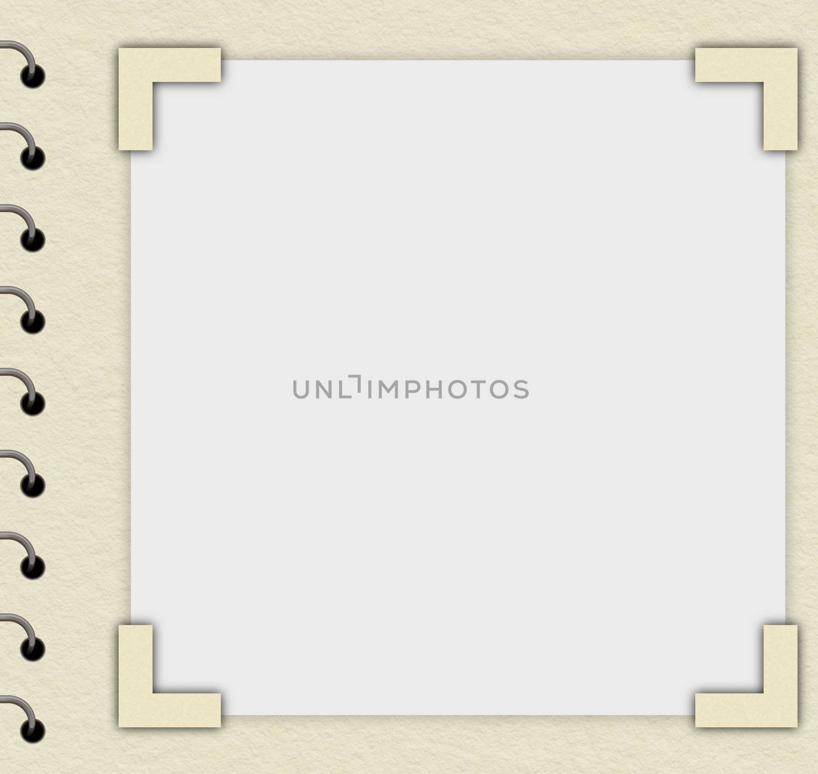nice page from a photo album with textured parchment