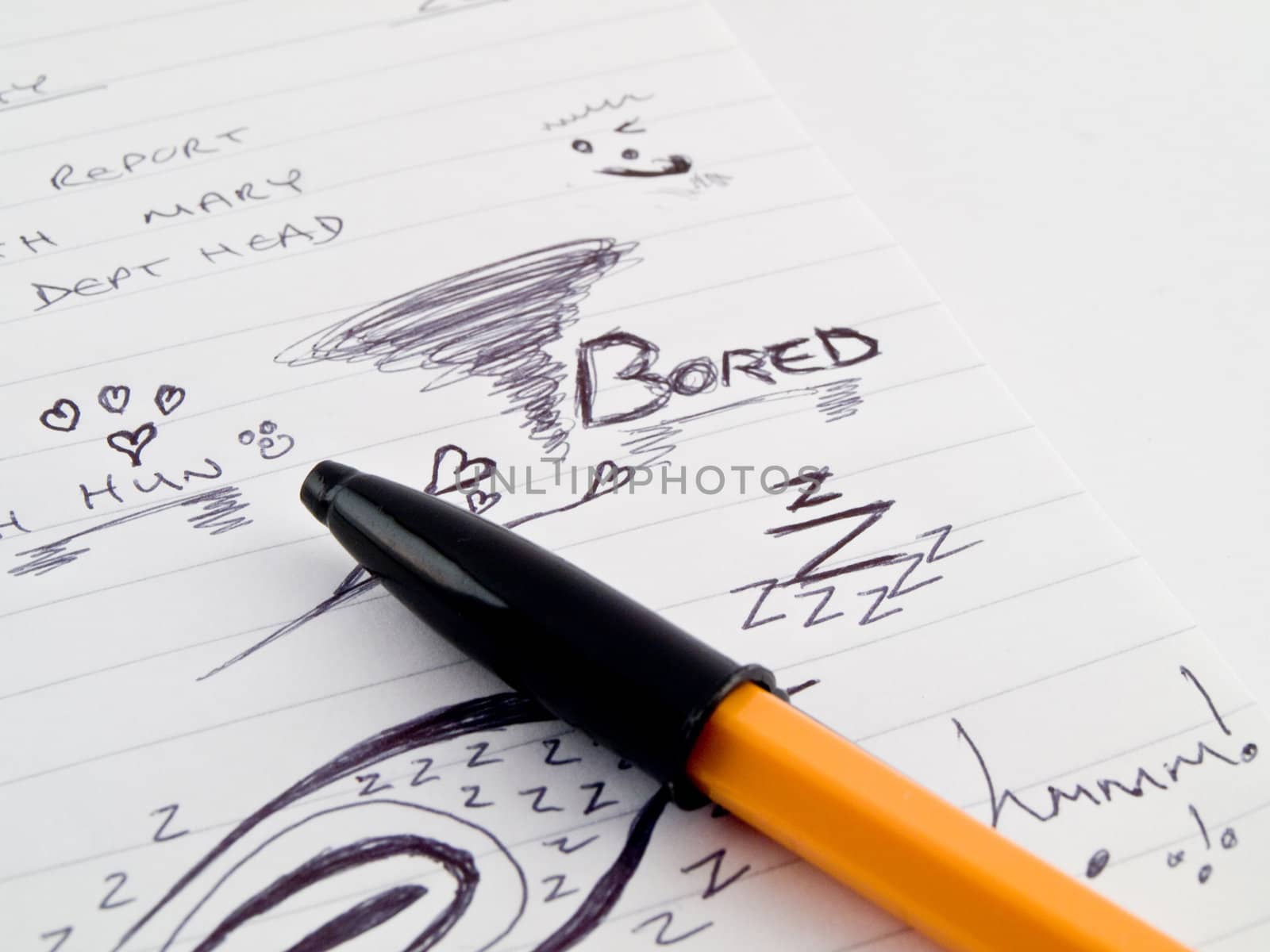 Doodle Sketch Lined Work Business Notepad With Bored Drawings an by bobbigmac