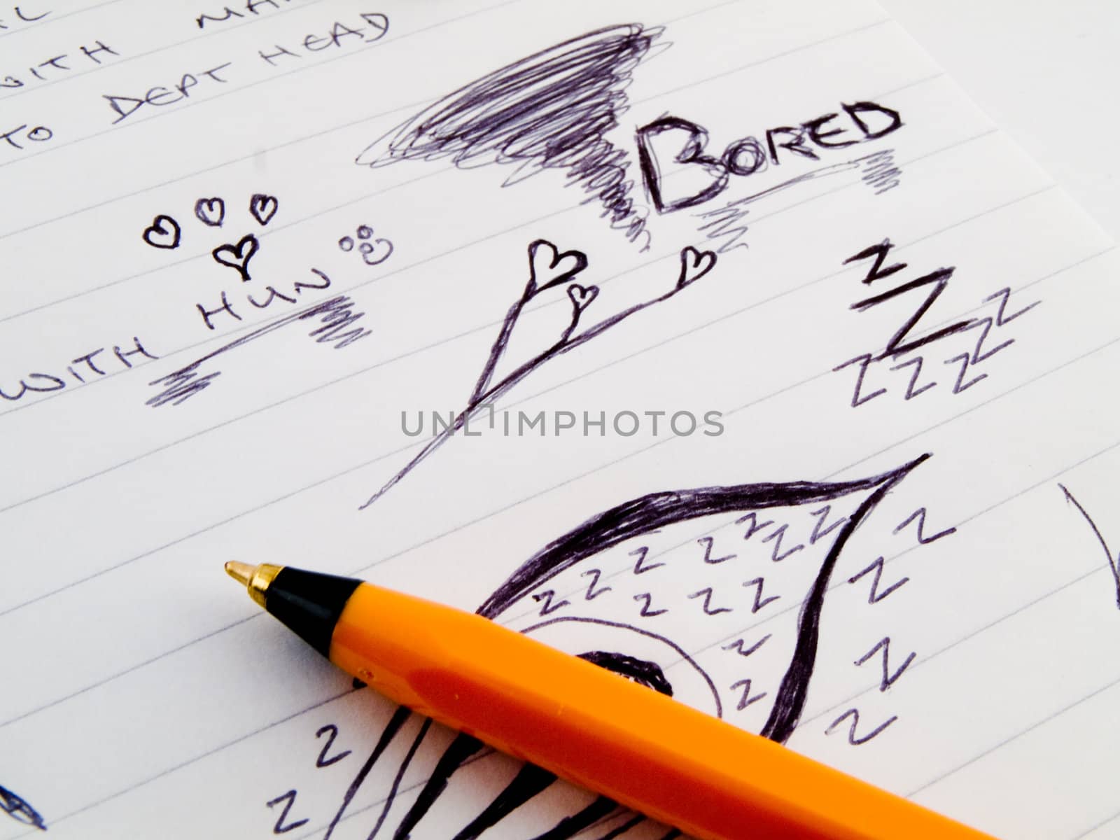 Doodle Sketch Lined Work Business Notepad With Bored Drawings an by bobbigmac