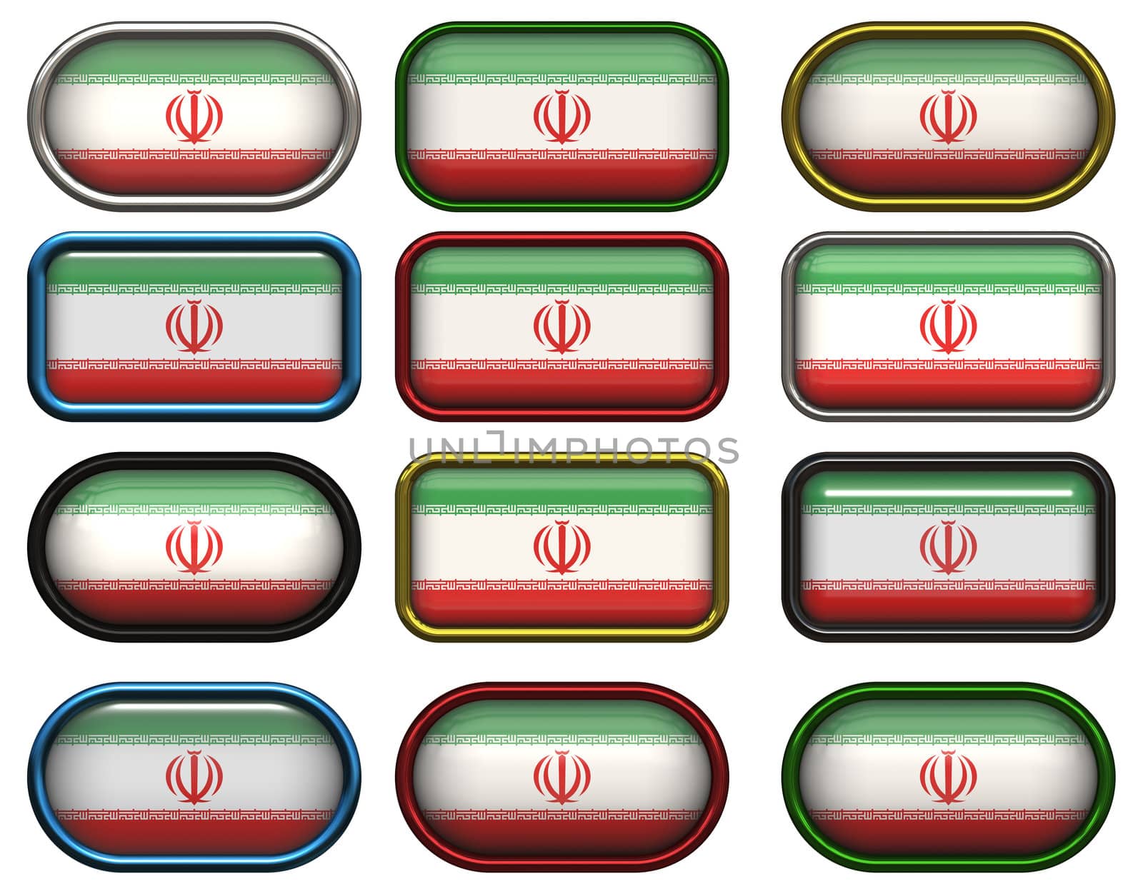 twelve buttons of the Flag of Iran