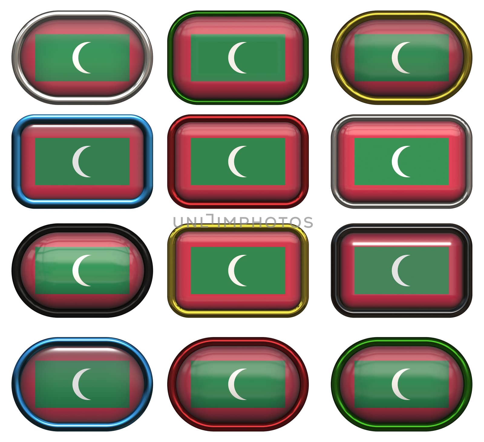 twelve buttons of the Flag of Maldives