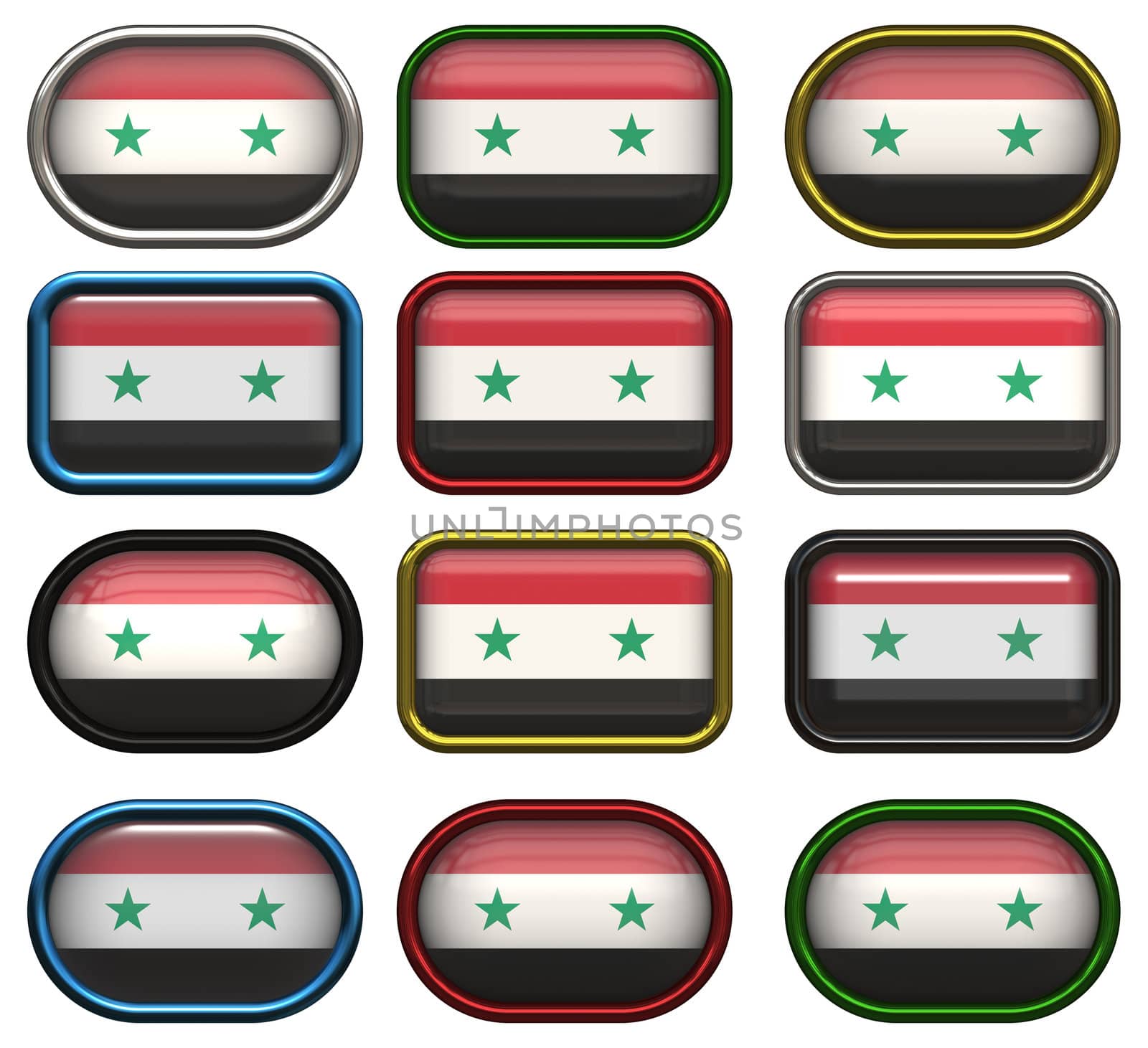 twelve buttons of the Flag of Syria