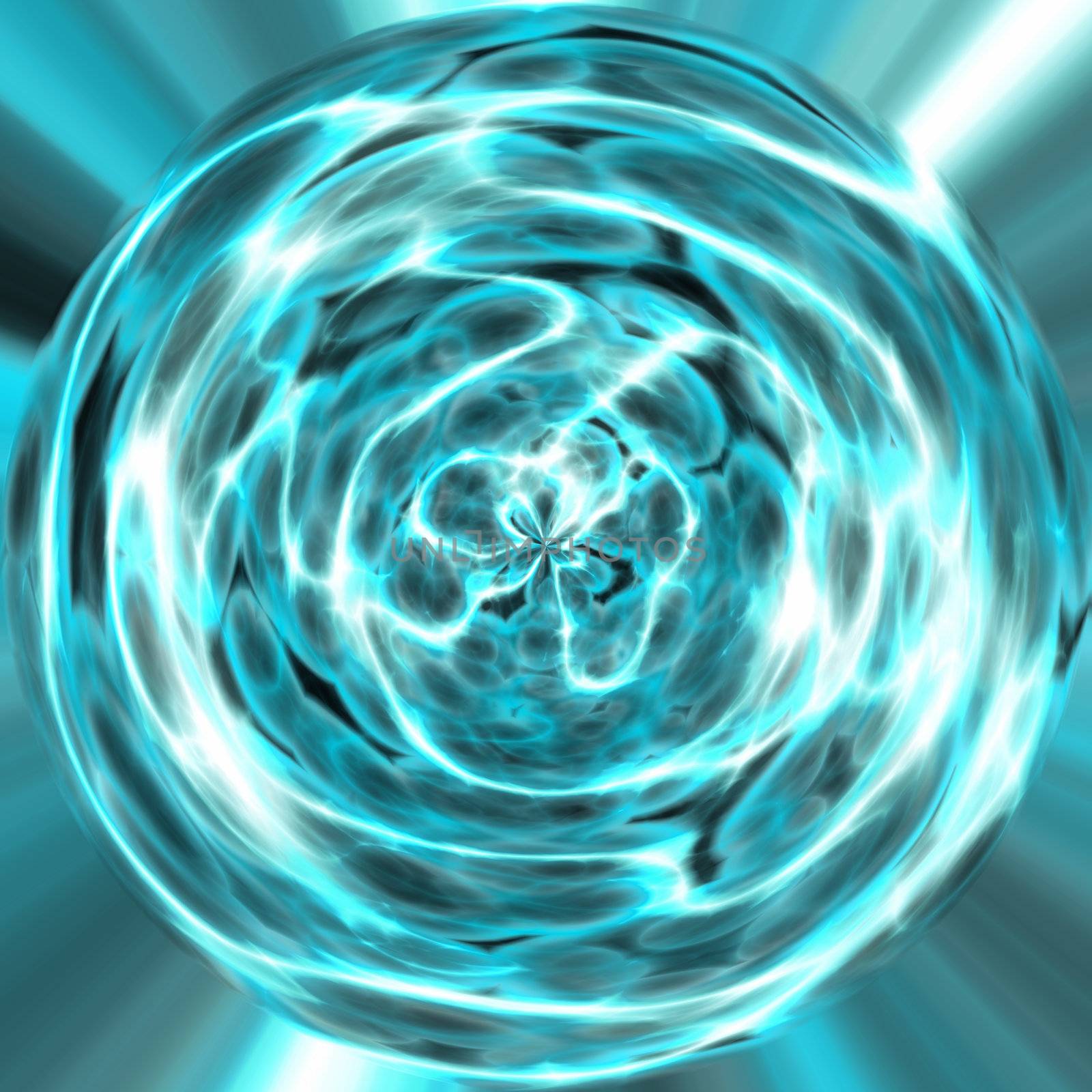 image of an arcing electric orb or sphere
