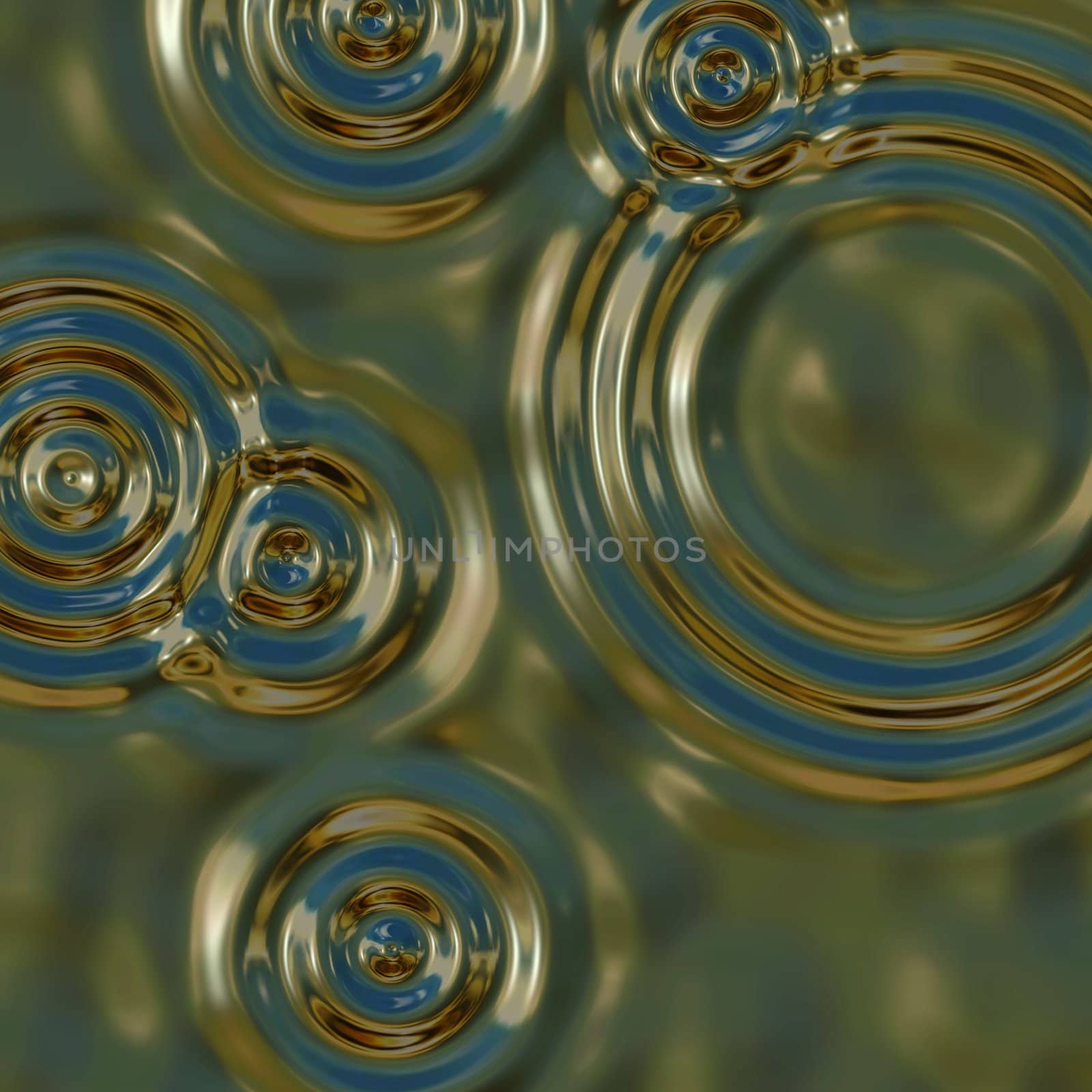 a large illustration of water like ripples in dark green molten metal / water