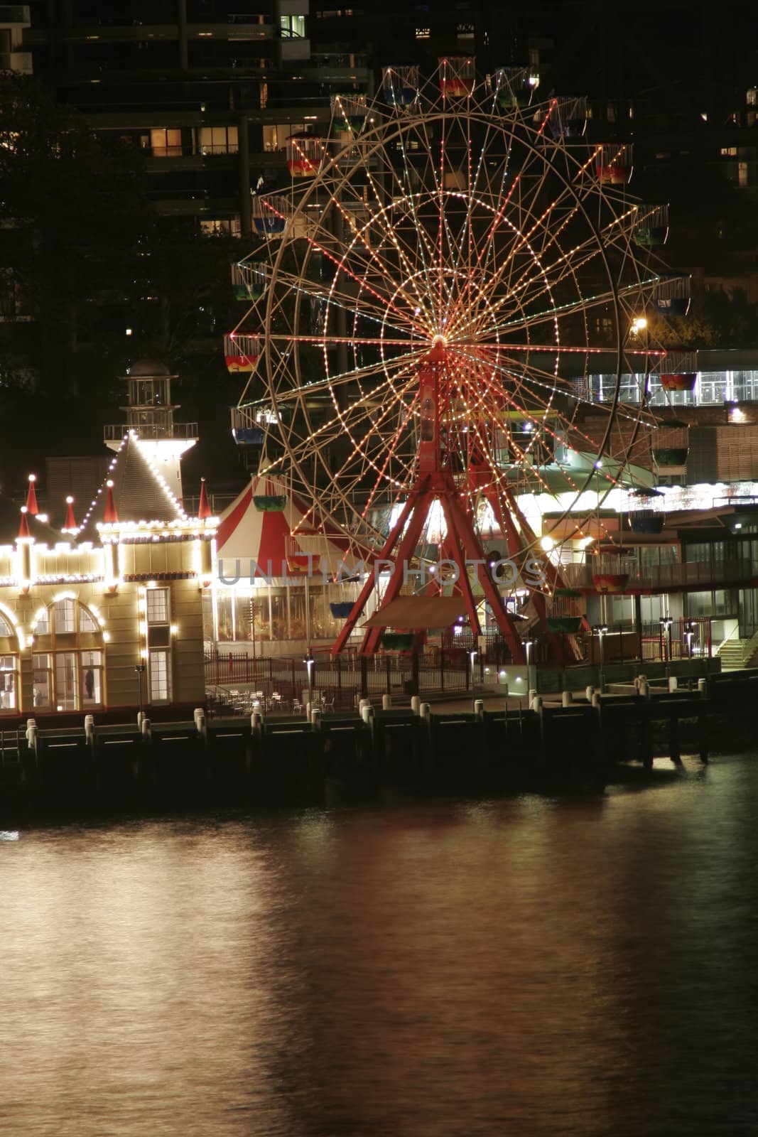 Ferris Wheel At Night, Luna Park, Sydney, Australia