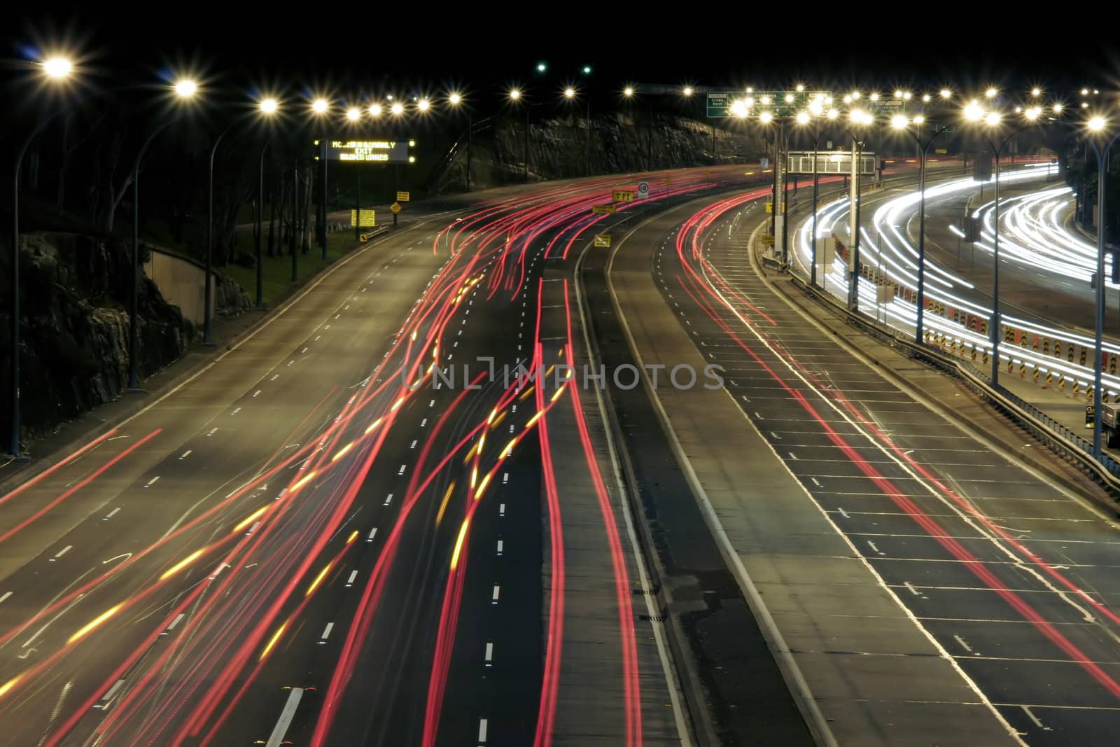 Highway At Night, Sydney, Australia